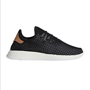 ADIDAS MEN'S DEERUPT RUNNER SHOES (BLACK / PEARL)